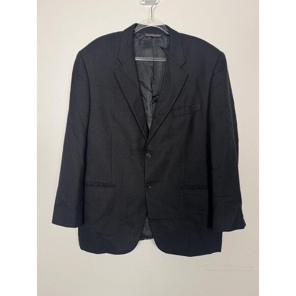 100% Cashmere Loro Piana Blazer Mens 46R Black 2 Button Saks Fifth Avenue - Picture 10 of 11